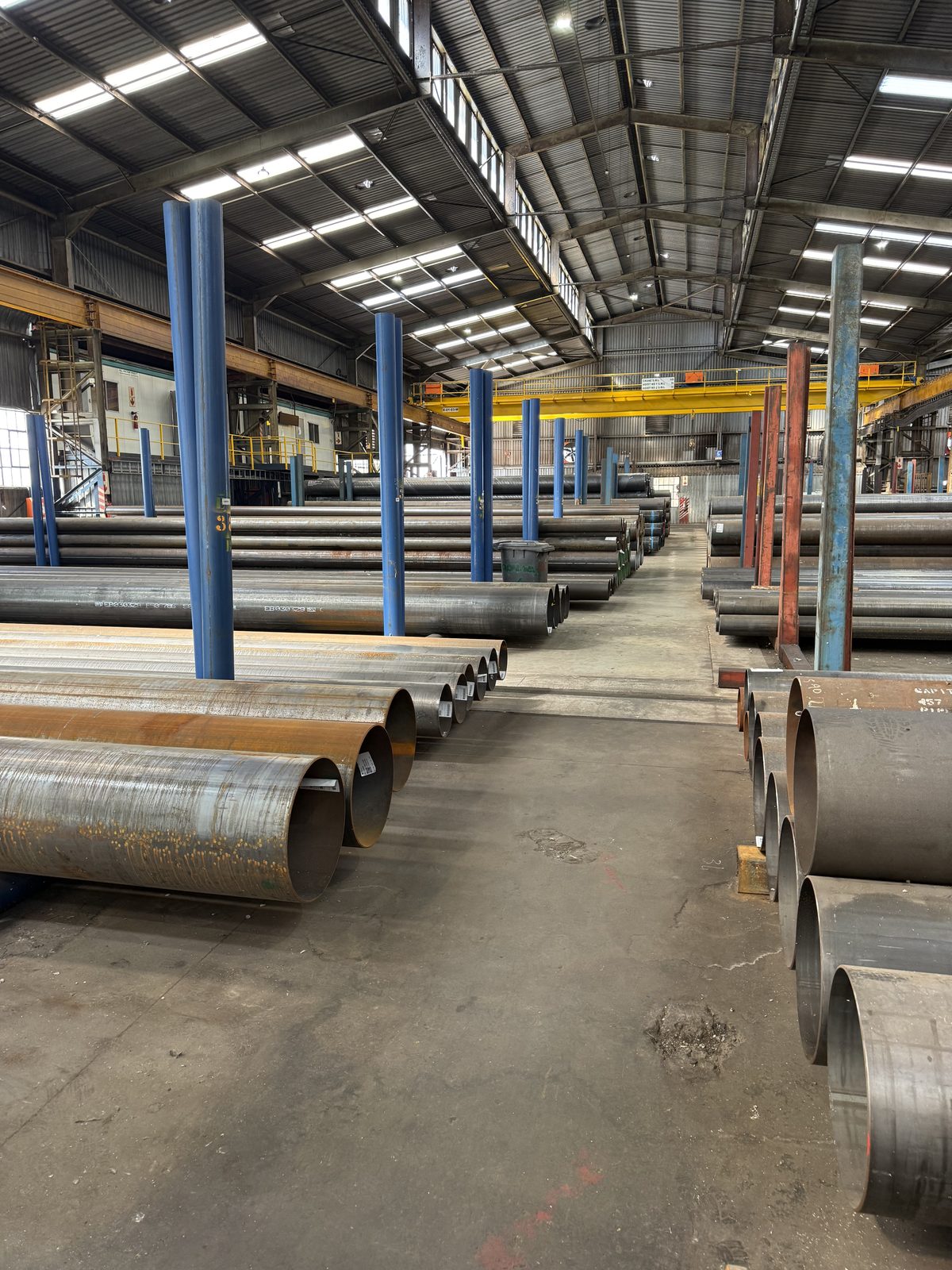 Industrial piping fabrication on site